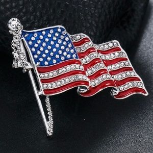 Pack of 2 American Flag Brooch American Flag Pin Patriotic Brooch